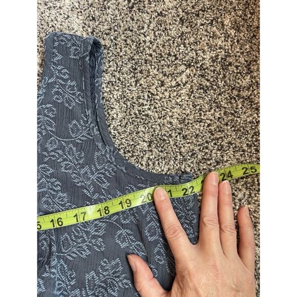 Vintage Connected Y2K Cottage Blue Floral Maxi Dress Sleeveless Size 18W - Picture 8 of 9